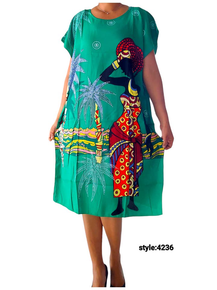 India Batik - Wholesale Kaftan - Women's - Kaftan / Mid Length -4236