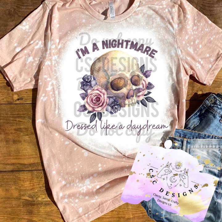 Jag är en mardröm vuxen tee för wholesale av Classy, sassy, crafty designs llc