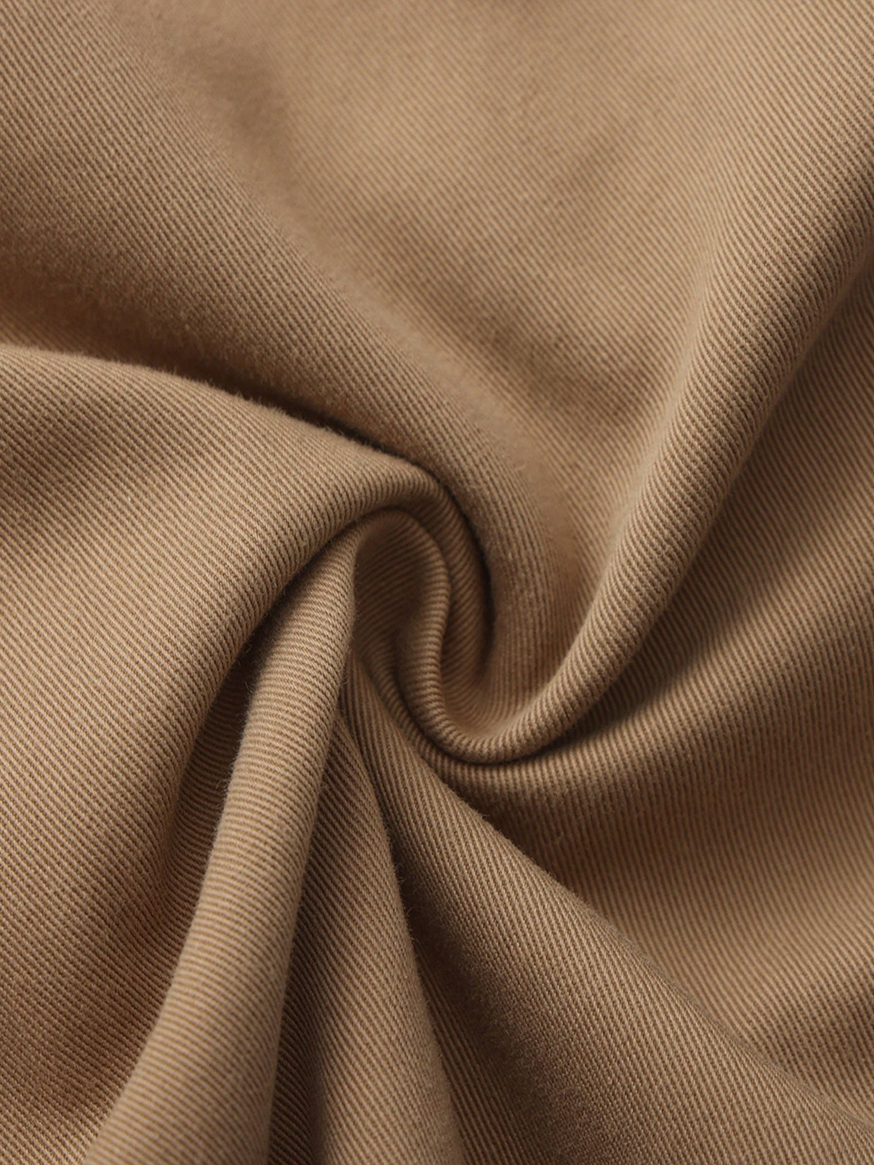 Caqui Gabardina clásica de línea larga con cuello clásico de venta al por mayor en Faire9