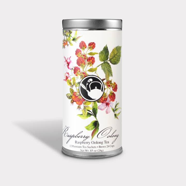 The Tea Can Company - Wholesale Tea Bags - Raspberry Oolong Tea - 12 Tea Sachets