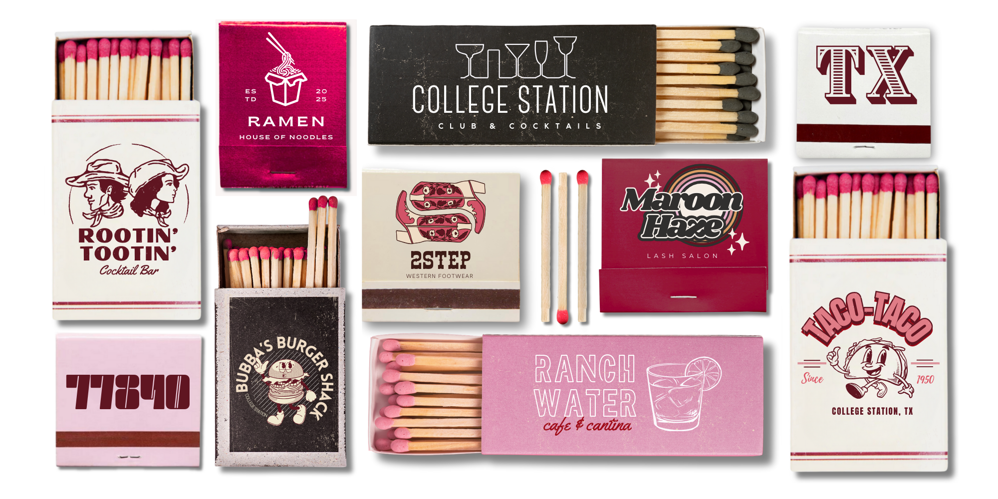 TAYLOR GRAY – Bandeja decorativa por atacado – Conjunto de 5 inserções para bandeja de bugigangas 5,5x11 GAMEDAY COLLEGE STATION3