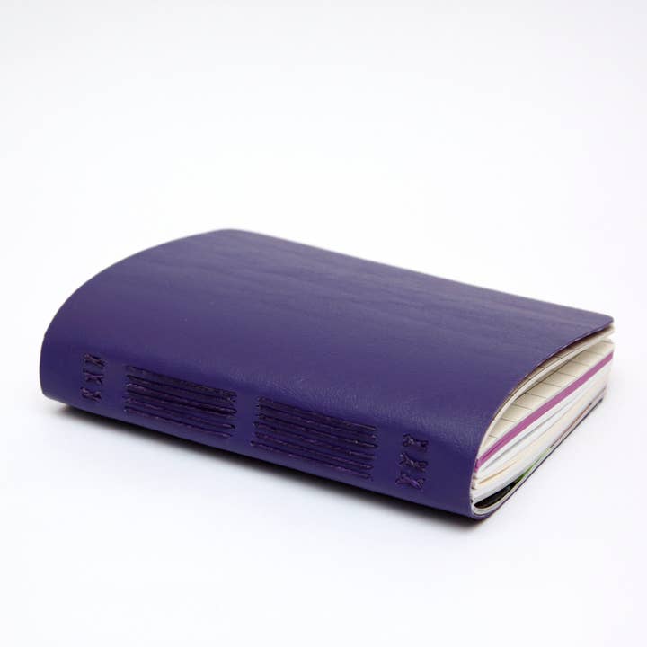 Original Brooks - Wholesale Notebook - Purple Handsewn Notebook with Assorted Paper1