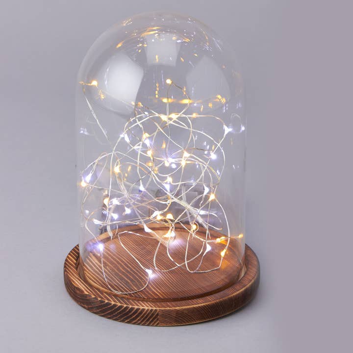 Portofino International Trading, USA - Wholesale Decorative Tabletop Object - Glass Dome with Wood Base3