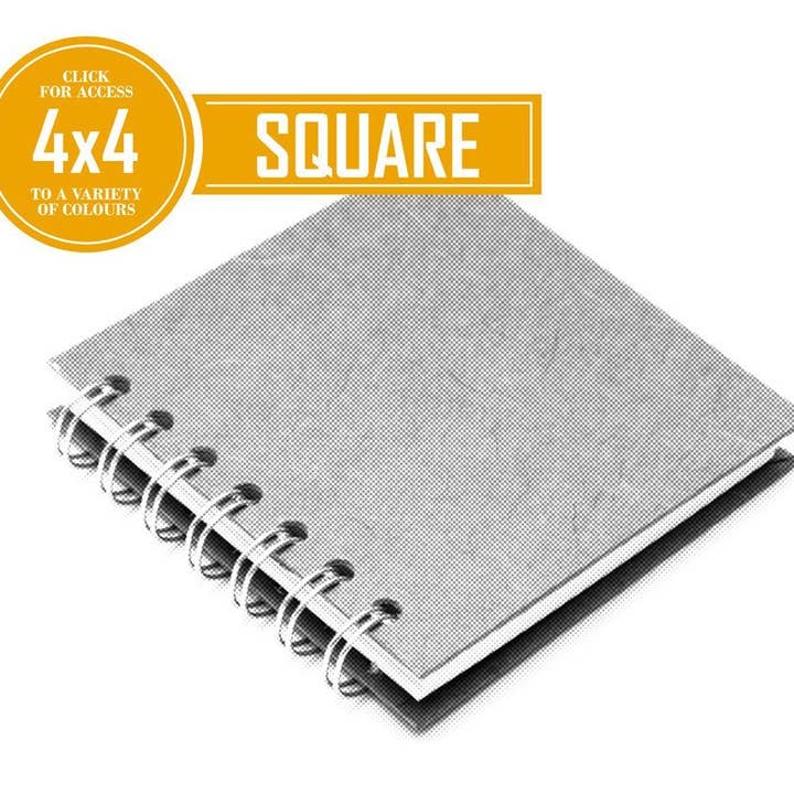 Pink Pig – wholesale Sketchbook/sketchpad – 4x4 White Cartridge Paper Square format50