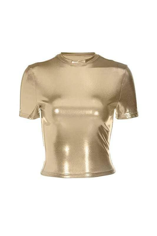 Queen Fashion - Wholesale Blouse - Women's - metallic fitted tee11