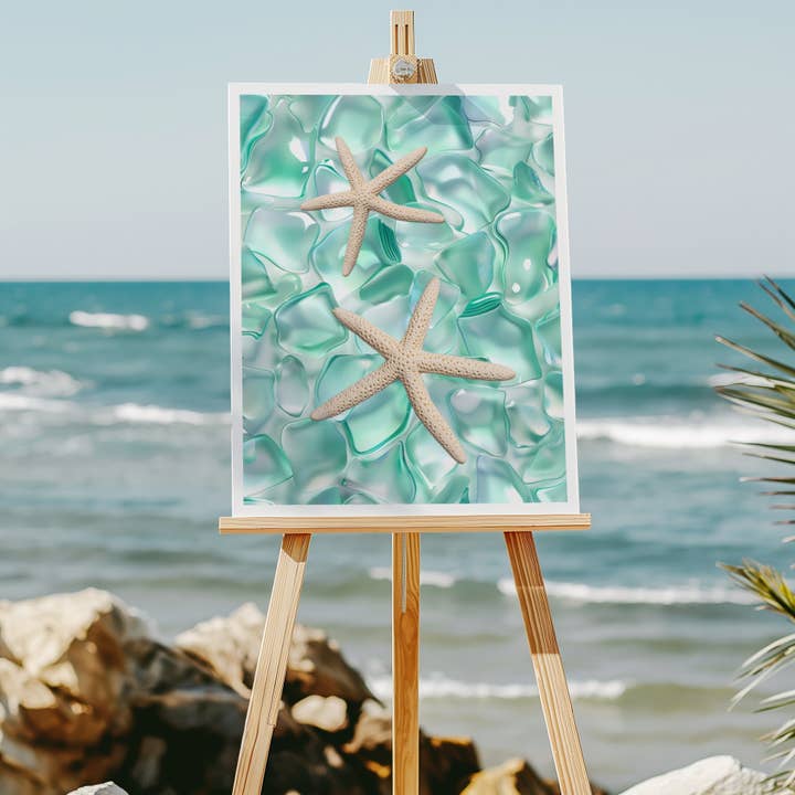 Seaglass Starfish 8x10 art print for wholesale by Latitudes Designs