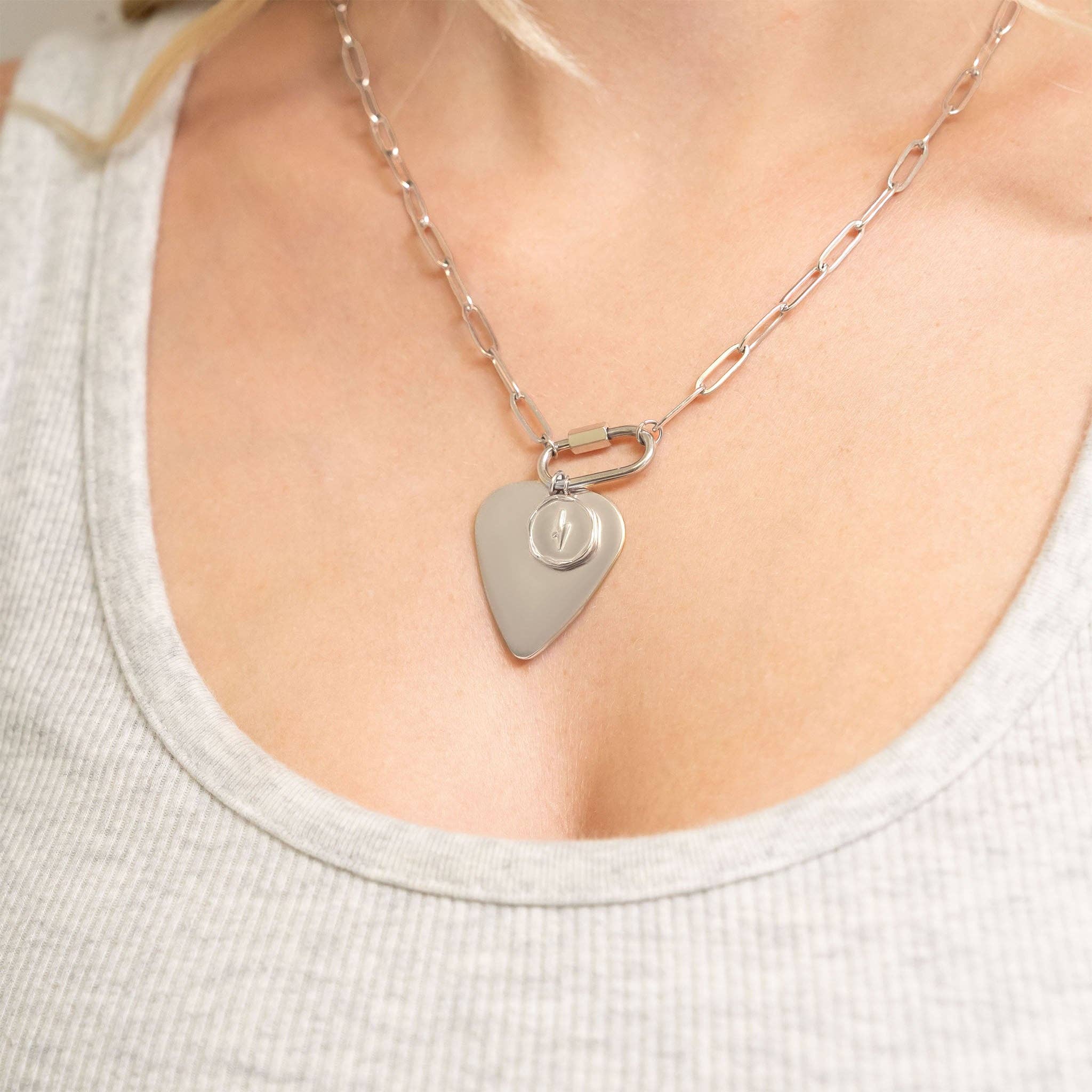 WJW - Wholesale Individual Charm/Pendant - 18K Gold PVD Stainless Steel Lightning Bolt Pendant7