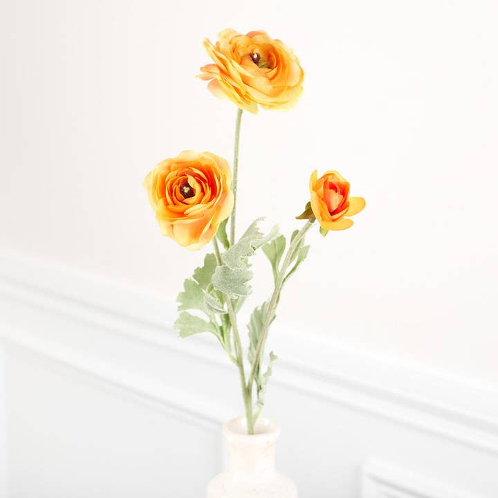 Factory Direct Craft - Wholesale Artificial Flowers - 25" Artificial Ranunculus Silk Flower Stem