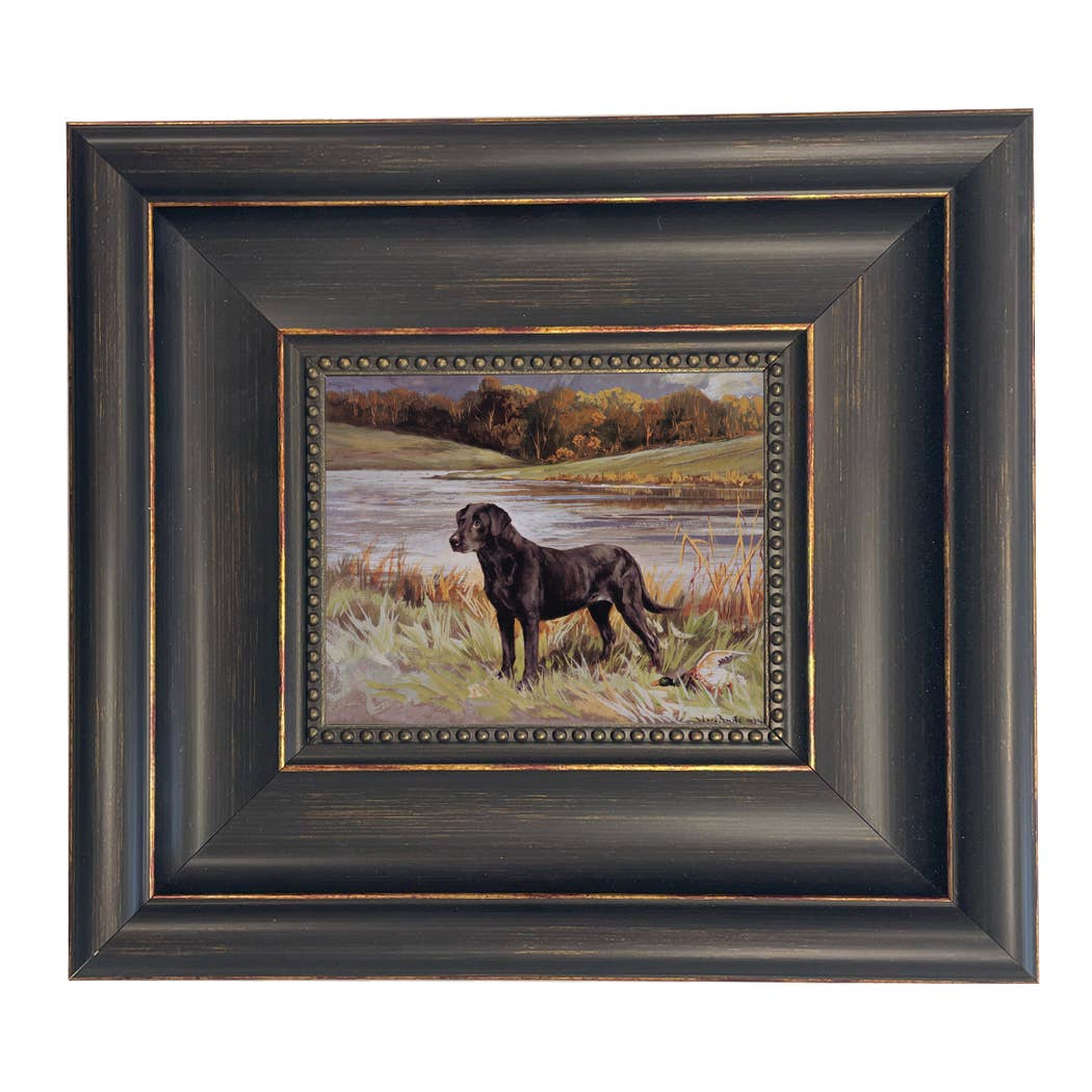 Madison Bay Co. - Historical Home Decor Reproductions - Wholesale Art Print - Labrador Retriever with Duck Framed Painting Print on Canvas51