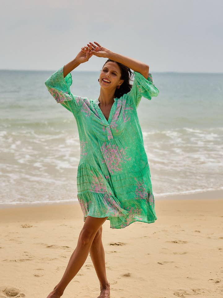 PRINTED VISCOSE MIDI DRESS for wholesale by SWEET MAGIC MODA Y COMPLEMENTOS