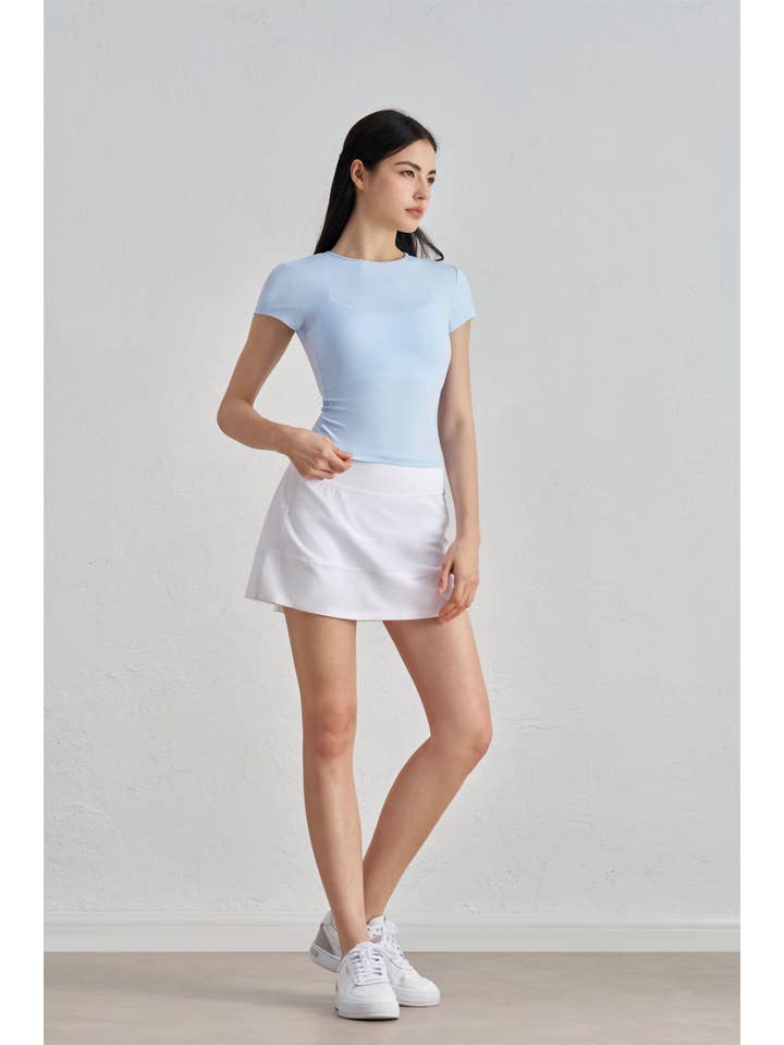 91thelabel - Wholesale Athletic top – Women′s - Tessa Crew Neck Sculpting Short Sleeve Active Top T-Shirt16