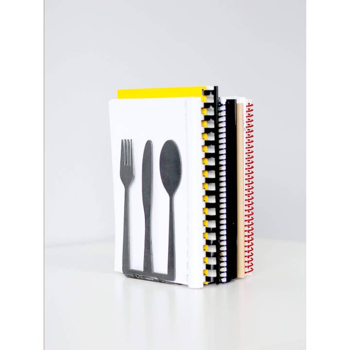 Highland Ridge | Handmade Home Decor - Wholesale Bookend - Fork Knife Spoon Kitchen Cookbook Bookend
