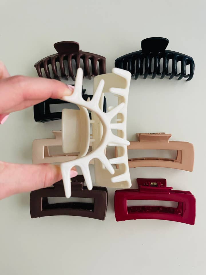 Rectangle Silicone Bendable Claw Clips — Faire’s First Ever! for wholesale by The Wildflower Company