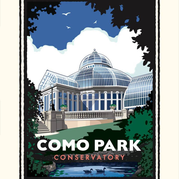 Landmark MN | Como Park Conservatory St Paul Art Print for wholesale by Legendary Landmark Art Prints