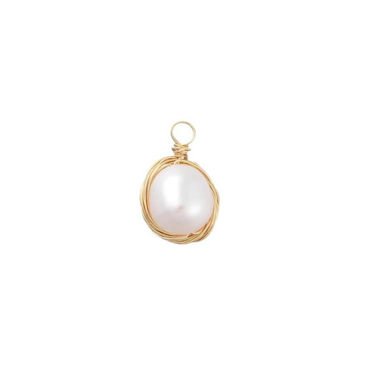 Gold Baroque Keshi Pearl Charm for wholesale by The Charm Bar Company