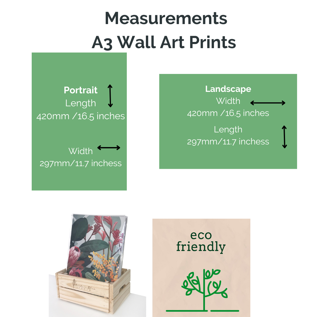 Banksia Blue Studio – Großhandel Kunstdruck – „Kooyong“ |Australischer Eukalyptus-Druck - Portrait2