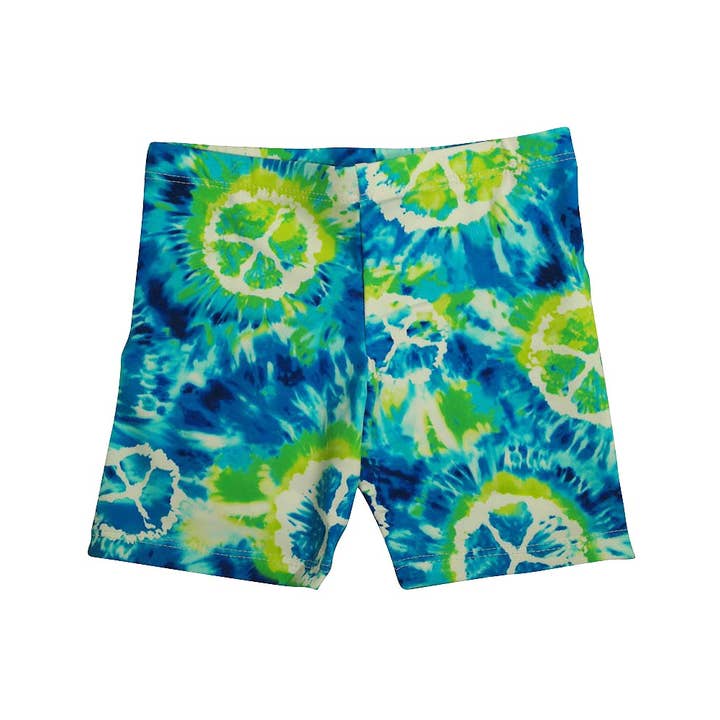 Zara Terez - Big Girls' Tie Dye Bike Shorts 42190 Turquoise for wholesale by Eastern Off Price