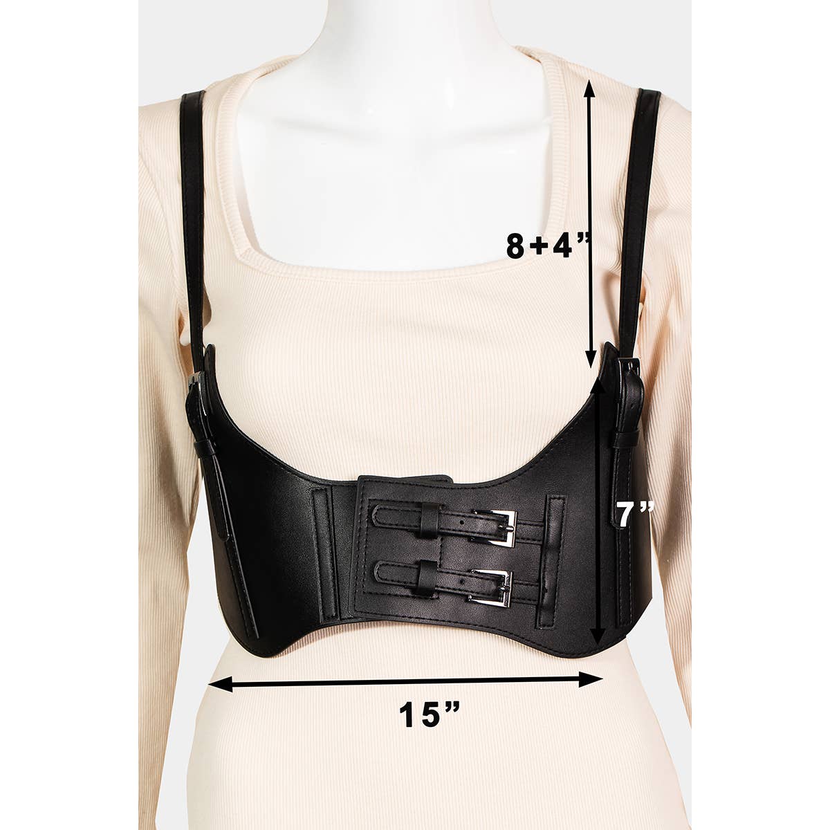 Collections by Fame Accessories - Wholesale Belt - Women's - Suspender Harness Fashion Vegan Leather Belt1