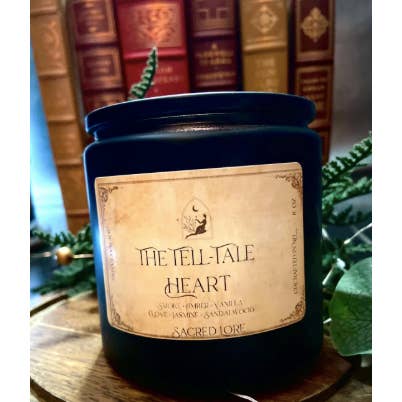 Sacred Lore - Wholesale Jar/Filled Candle - Telltale Heart Candle, Literary Candle, Edgar A Poe, Gothic4