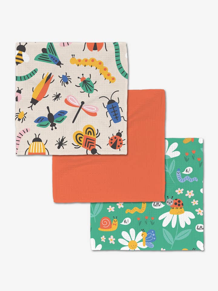 Bugs Luxe Washcloth Set for wholesale by Geometry
