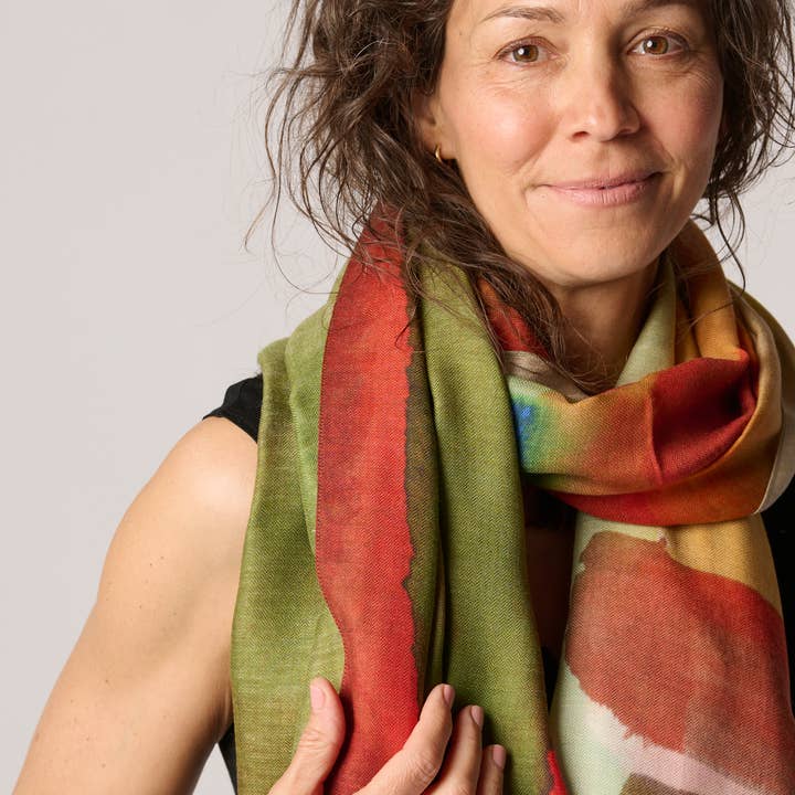 Margolis Pineo Italia - Wholesale Scarf - Women's - NEW! ROTHKO STYLE Travel Wrap/Scarf in Silk/Wool Blend8