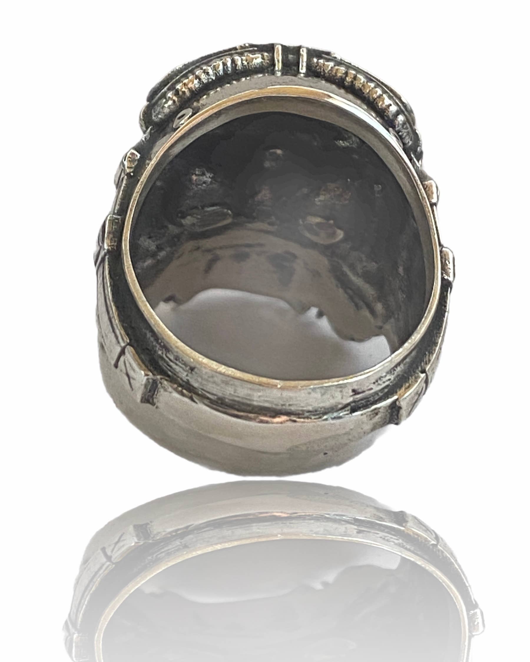 Hi Octane | SilverBotanica - Wholesale Cocktail/Statement Ring - Bearded Biker Skull Ring4