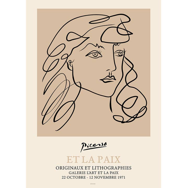Portrait d'une femme par Picasso I Art Print pour la vente par Paper Provision