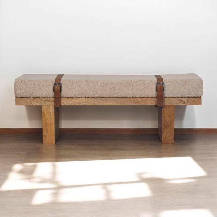 Artisan Furniture - Wholesale Bench - Belmont Cream Boucle Bench1