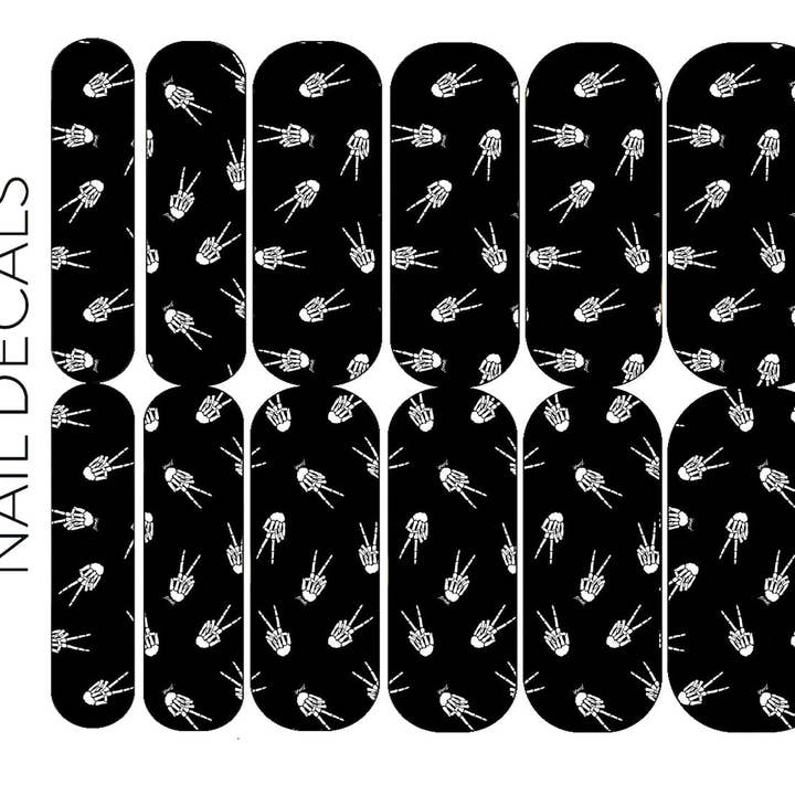 Calcomanías Mano Esqueleto para venta al por mayor de DIPPY COW NAILS