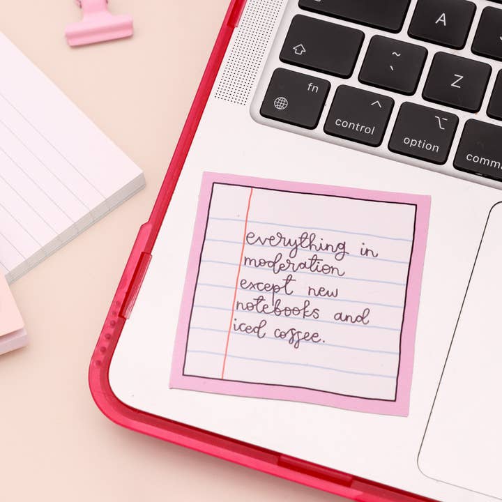 Oh, Laura – wholesale Sticker – Vinyl Sticker - New notebooks and iced coffee