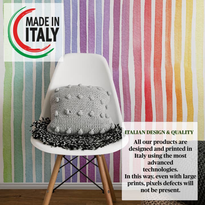 Wallpapers4Beginners - Vente Papier peint - Papier peint à rayures arc-en-ciel pastel, peinture aquarelle verticale5