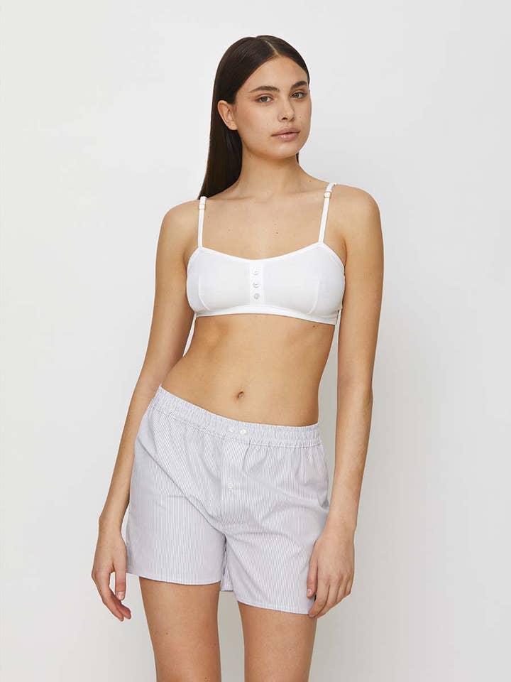 Striped Boxer For Her-Grey for wholesale by Chitè Milano