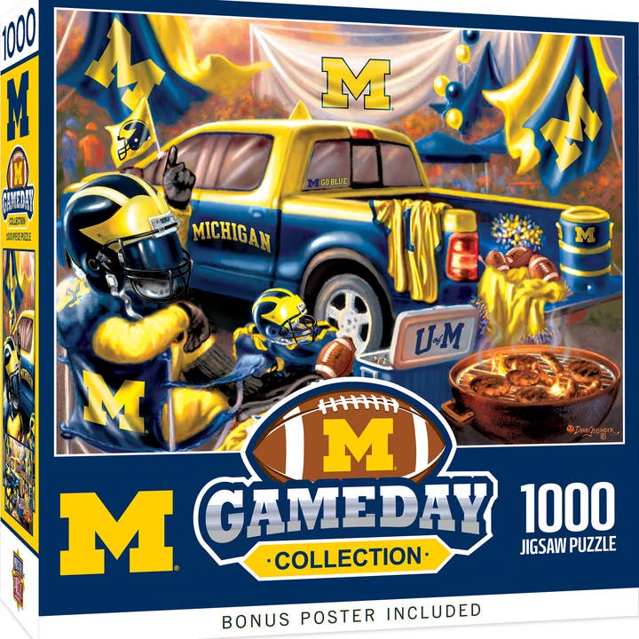 Masterpieces Puzzles - Wholesale Puzzle - Adult - Michigan Wolverines - Gameday 1000 Piece Puzzle