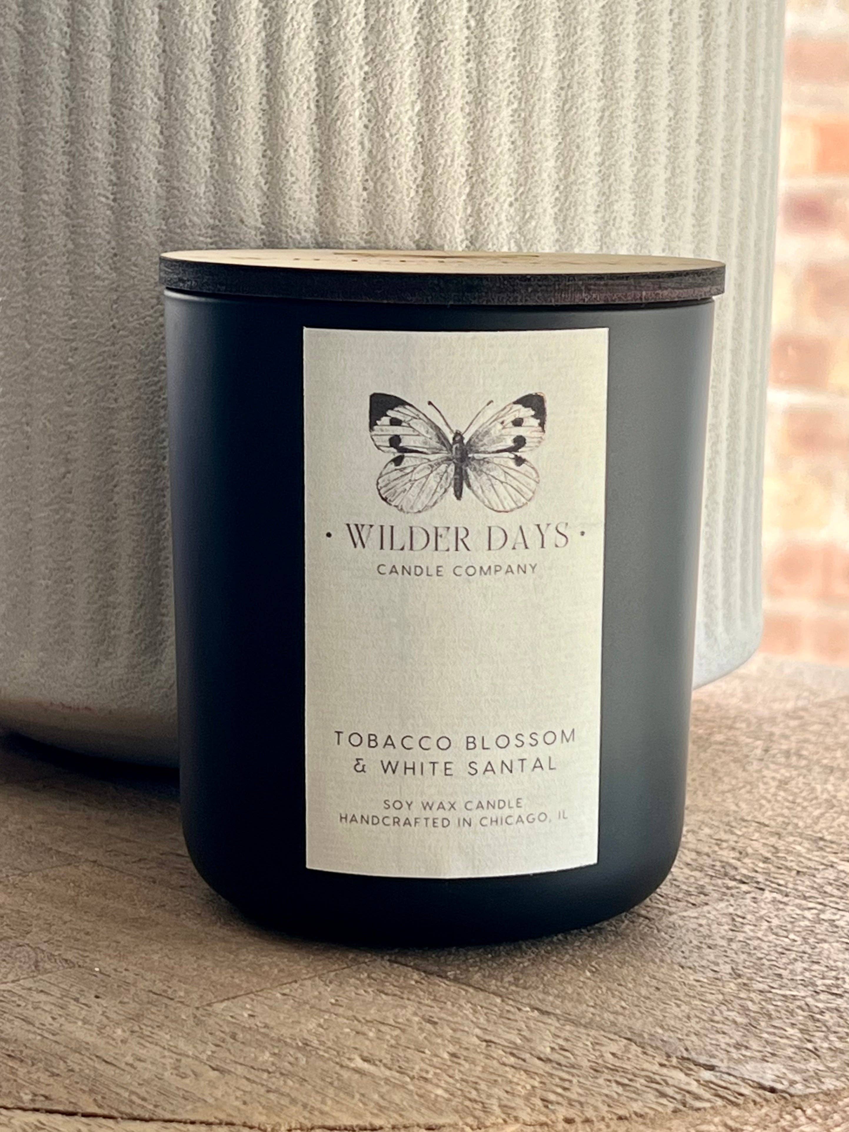 Wilder Days Candle Company - Wholesale Jar/Filled Candle - Tobacco Blossom & White Santal | Wood Wick Soy Candle0