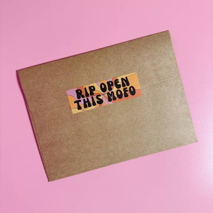 As Told By Ellie - Wholesale Sticker - Funny Envelope Sticker Seal, Rip Open This Mofo Vinyl Decal1