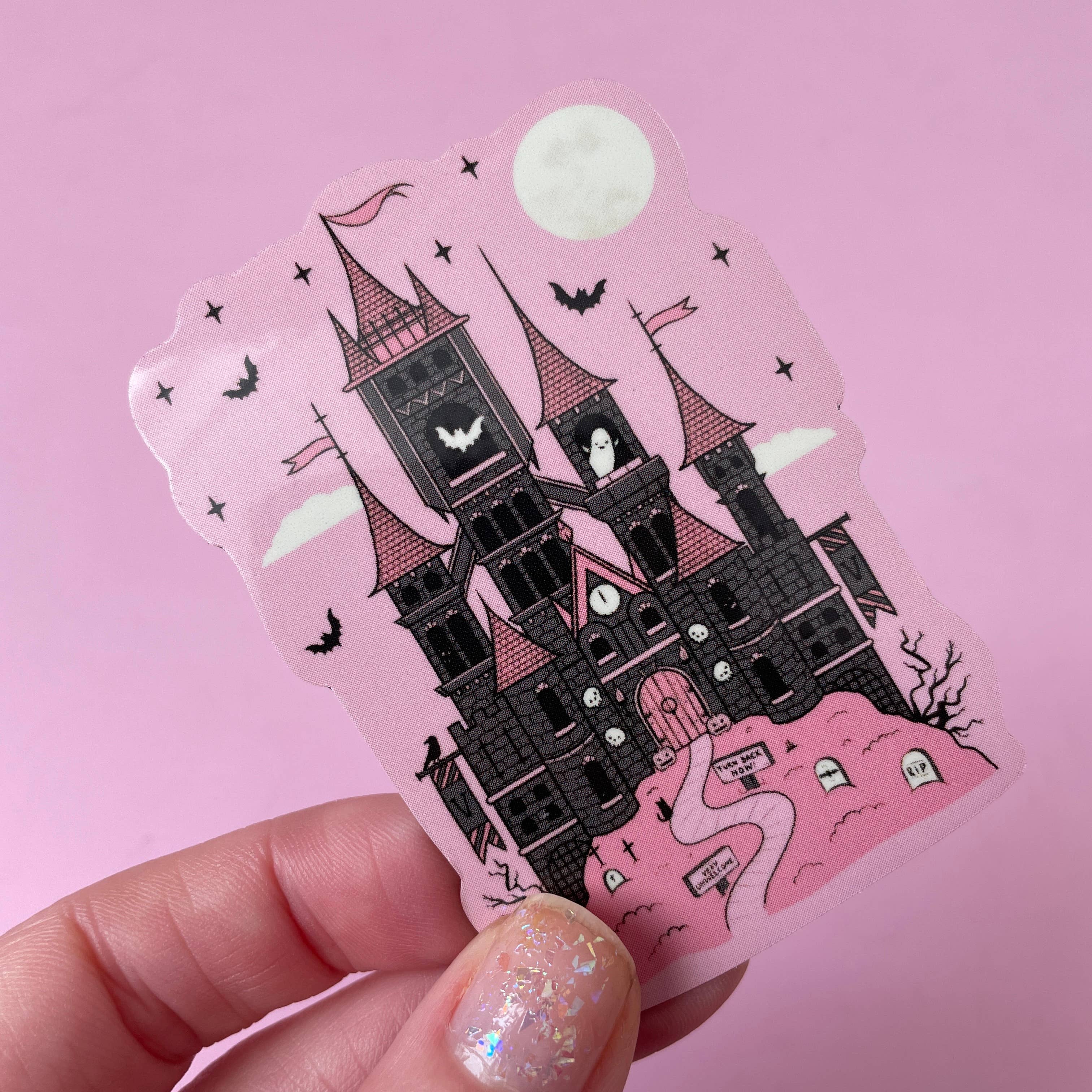 Wendy Stephens Art – wholesale Magnet – Vampire Castle Fridge Magnet1