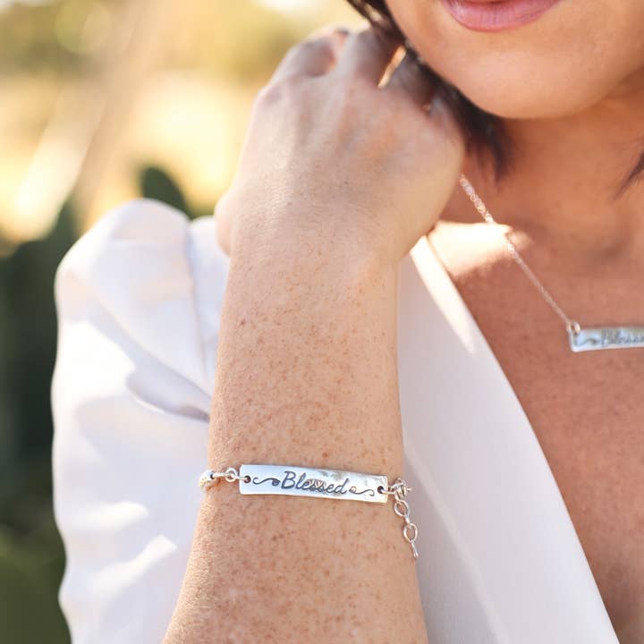 MGD Casual Jewelry - Venta al por mayor Pulseras de abalorios/colgantes - Pulsera de plata de ley bendecida regalo religioso