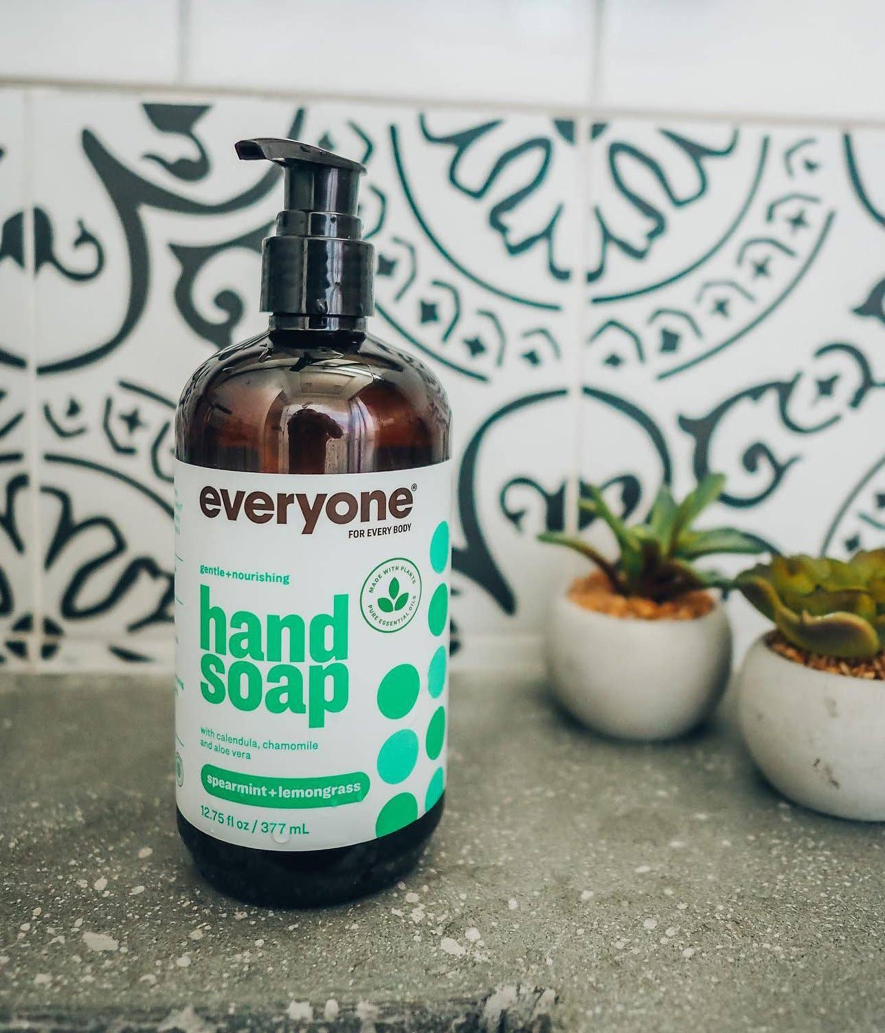 EO + Everyone - Wholesale Hand Soap/Wash - Spearmint + Lemongrass Hand Soap 12.75 oz Case Pack of 62