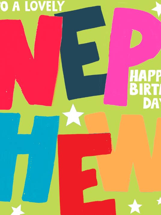 NEPHEW BIG BIRTHDAY TEXT for wholesale by Paper Salad