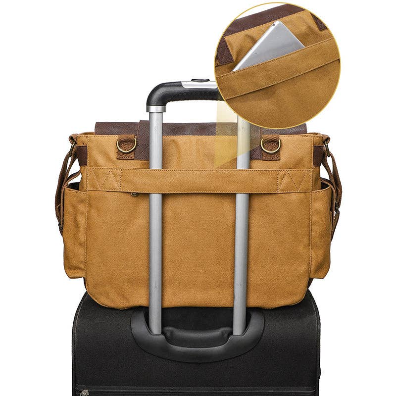 RockCow Leather Studio - Wholesale Crossbody Bag - Women's - Waterproof Canvas Camera Bag Shoulder Bag Case SLR/DSLR Camera Bags Canvas And Leather Camera Bags4