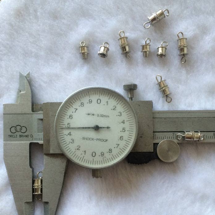 Barrel Clasp, Gold Brass or Silver Nickel Plated Screw Barre for wholesale on Faire3
