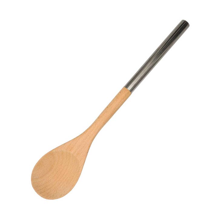 Fackelmann Boissellerie wooden spoon 34 cm stainless steel handle for wholesale by Fackelmann