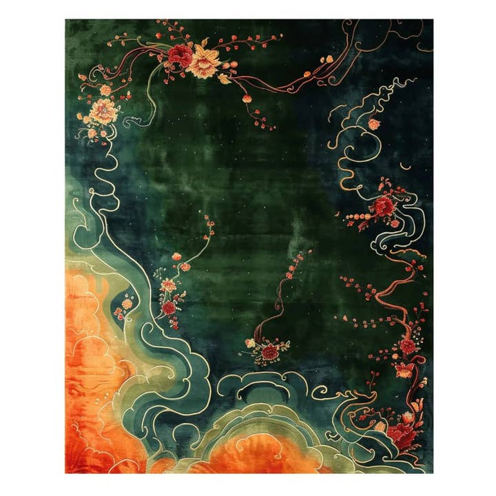 Alfombra Mandarin Serenity tejida a mano para venta al por mayor de Maia Homes