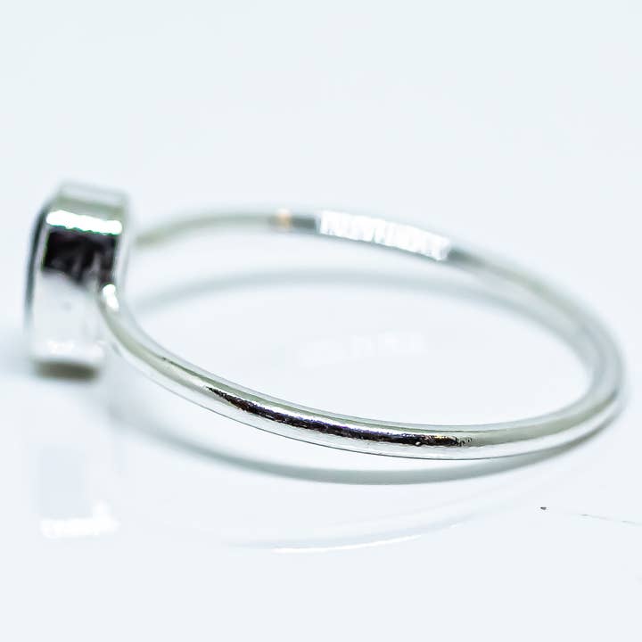 Quasar Gems USA - Vente Solitaire - Bague en argent sterling avec saphir bleu 1