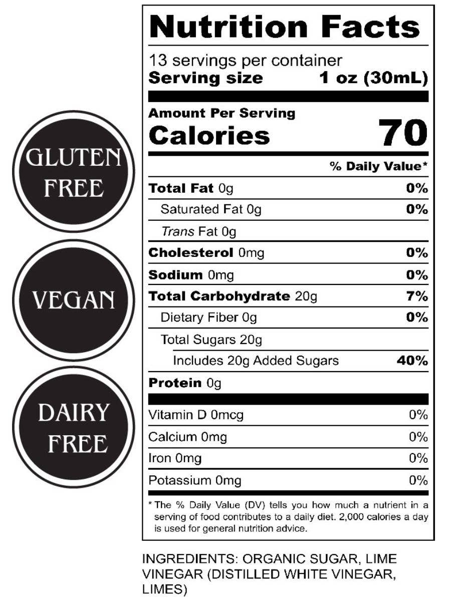 Tait Farm Foods - Vente Mélange/sirop pour cocktails - Arbuste à la lime1
