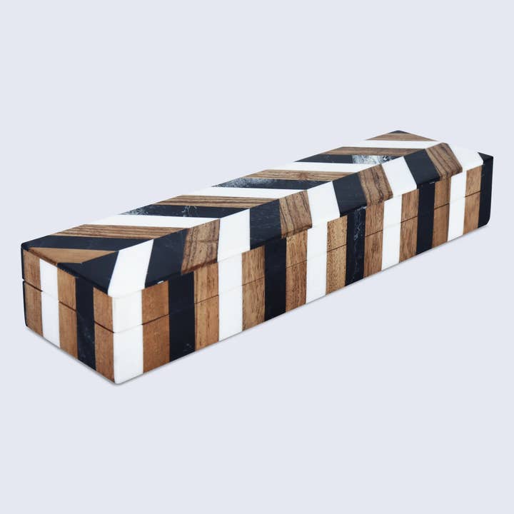 Muqeem & Brothers - Wholesale Decorative Box - Marquet Cosmo Resin Wood Inlay Decorative Storage Box3