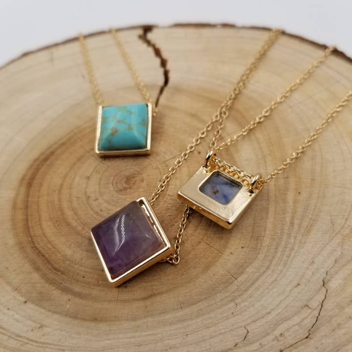 CHAKRA JEWELRY - Venta al por mayor Collares con colgantes/abalorios - Collar de bloques de piedra natural5