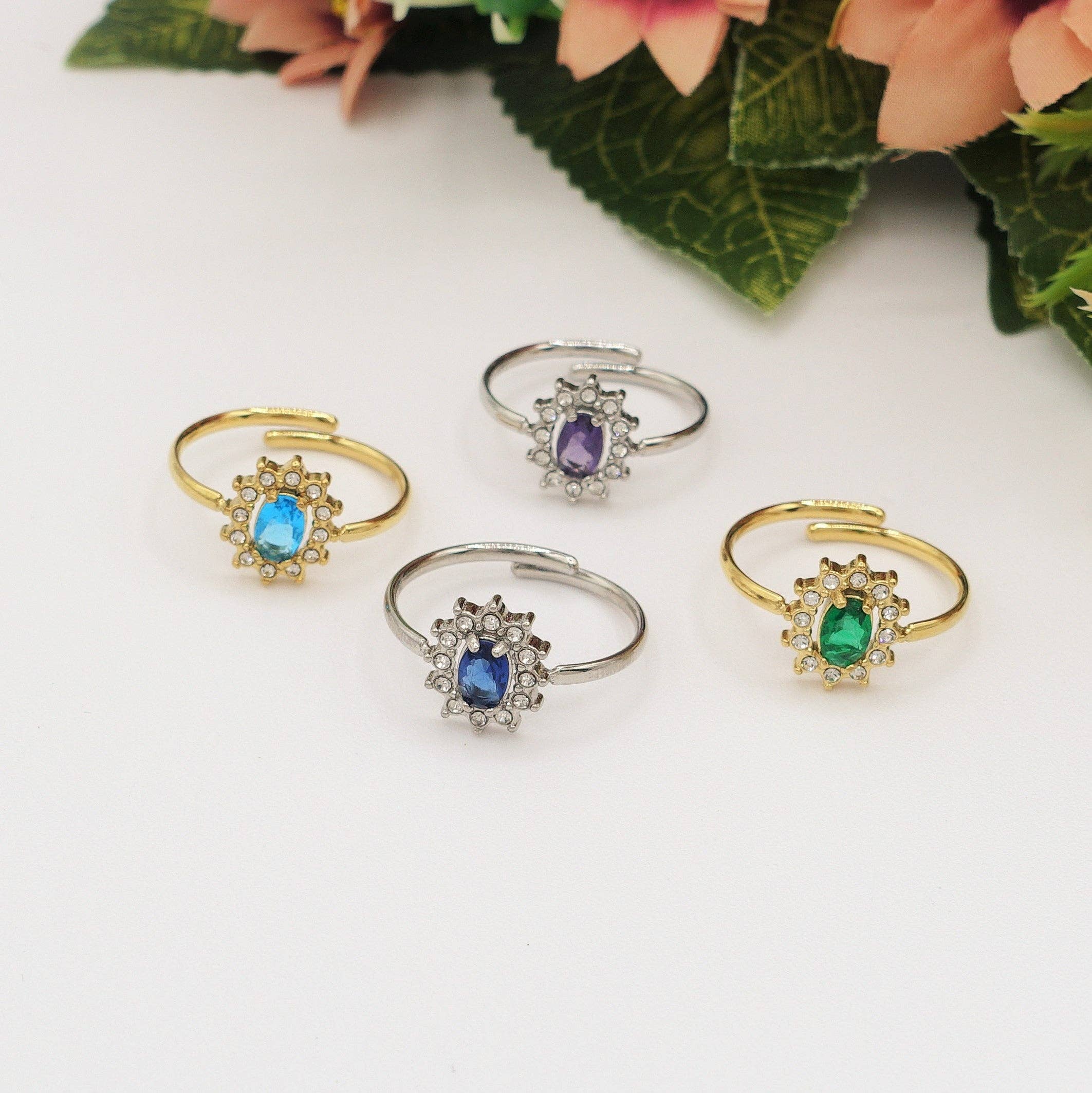 Daemon srls - Wholesale Multi-Stone Ring - KATE ~ Anello in ACCIAIO INOSSIDABILE  con Cubic ZIRCONIA10