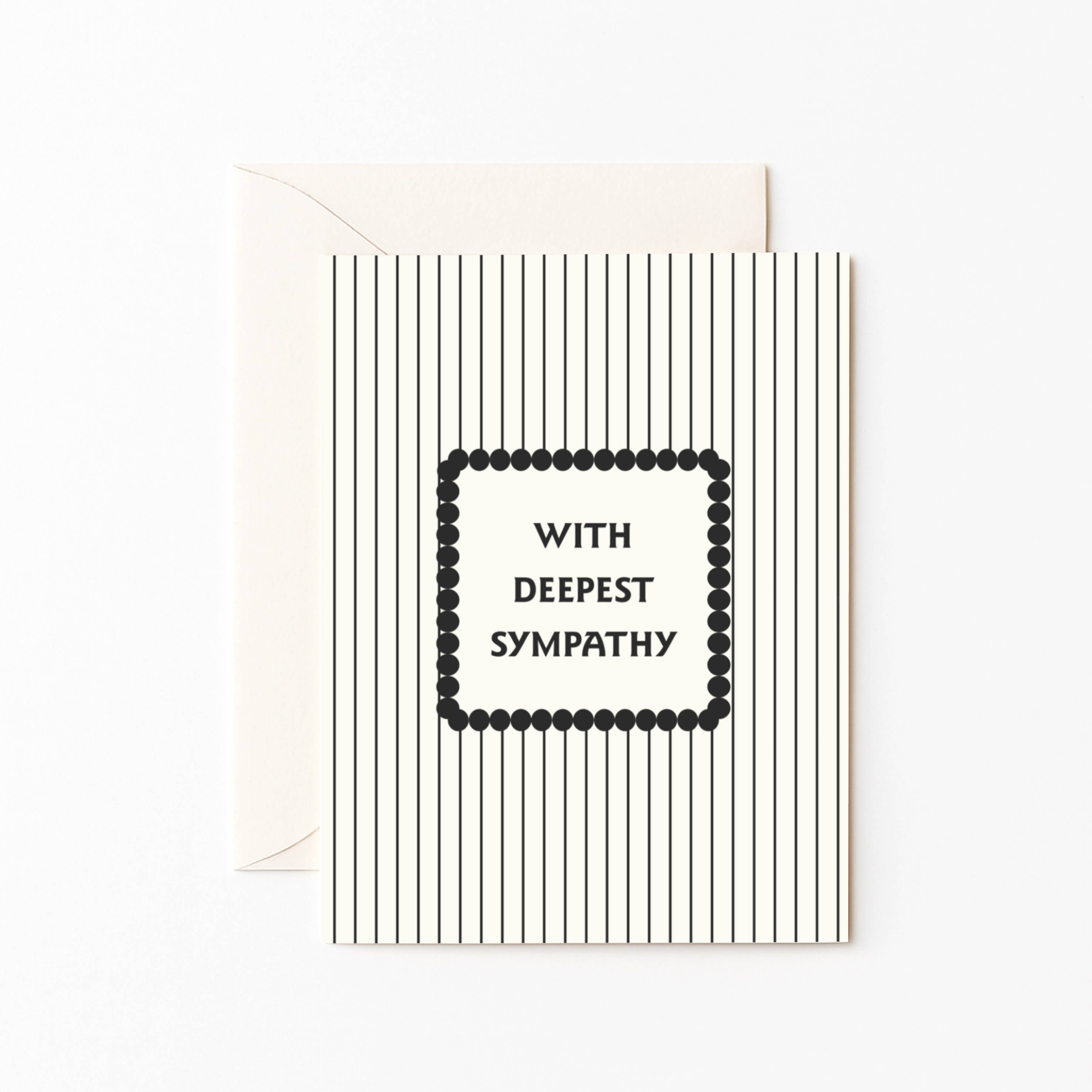 Olive and Lu Paper - Wholesale Sympathy Card - With Deep Sympathy Stripe Card0