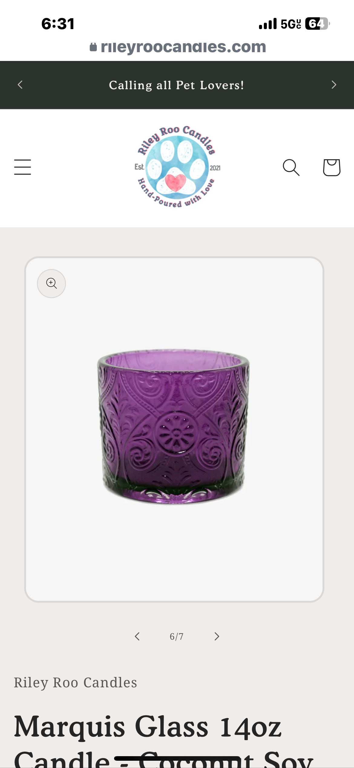 Riley Roo Candles - Wholesale Jar/Filled Candle - Marquis Glass 14oz Candle | Coconut Soy Blend4